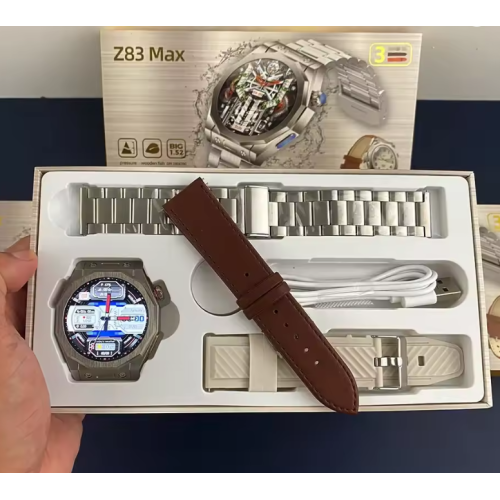 Σετ Smartwatch με 3 λουράκια - Z83 MAX - 880518 - Grey Σετ Smartwatch με 3 λουράκια - Z83 MAX - 880518 - Grey