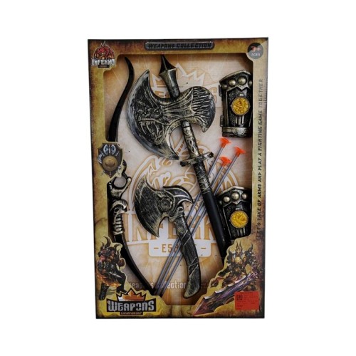 Σετ αρχαίου πολεμιστή με πανοπλία και αξεσουάρ - 205-13 - 917278