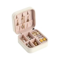 Θήκη οργάνωσης κοσμημάτων mini με φερμουάρ - LD1006 - 922132 - White