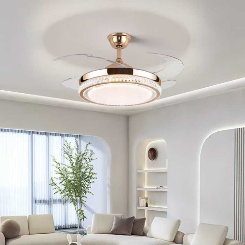 Ανεμιστήρας οροφής & φωτιστικό - DS-6609 - 2*48W - 431613 - Gold