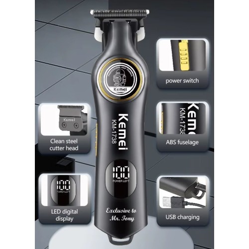 Κουρευτική μηχανή  & trimmer - KM-1738 - Kemei