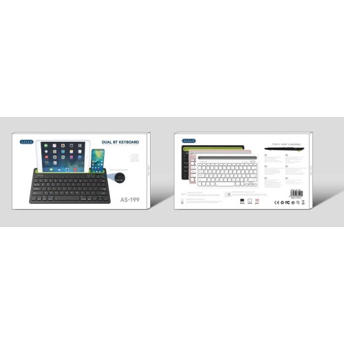 Ασύρματο πληκτρολόγιο Bluetooth - AS199 - AOAS - 651992 - White Ασύρματο πληκτρολόγιο Bluetooth - AS199 - AOAS - 651992 - White