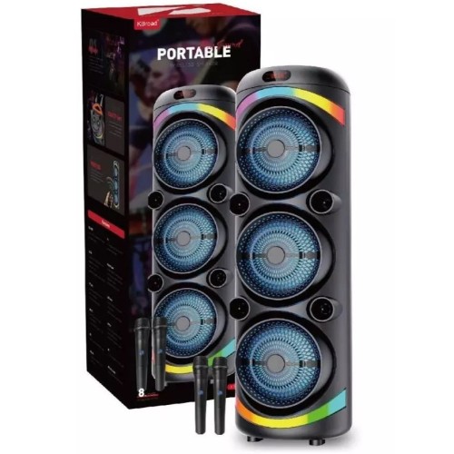 Φορητό ηχείο subwoofer με 2 μικρόφωνα Karaoke - KTS-2143 - 721438 Φορητό ηχείο subwoofer με 2 μικρόφωνα Karaoke - KTS-2143 - 721438