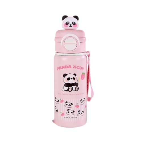 Παιδικό παγούρι-θερμός Panda με καλαμάκι - 500ml - 722344 - Light Pink Παιδικό παγούρι-θερμός Panda με καλαμάκι - 500ml - 722344 - Light Pink