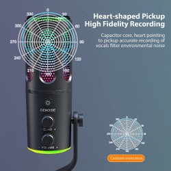 Ενσύρματο μικρόφωνο Gaming/Podcast - USB - LED RGB - 812891 Ενσύρματο μικρόφωνο Gaming/Podcast - USB - LED RGB - 812891