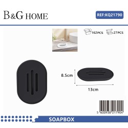 Σαπουνοθήκη μπάνιου πλαστική - Black - 21784 - 5PCS