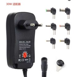 Τροφοδοτικό μετασχηματιστής με ρυθμιστή τάσης 6 βύσματα και θύρα USB - 30W - 812990