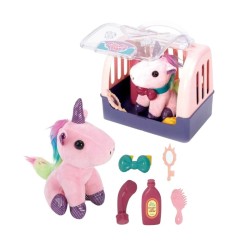 Λούτρινος μονόκερος με αξεσουάρ φροντίδας & τσάντα μεταφοράς - DR5073 - 215403 Λούτρινος μονόκερος με αξεσουάρ φροντίδας & τσάντα μεταφοράς - DR5073 - 215403