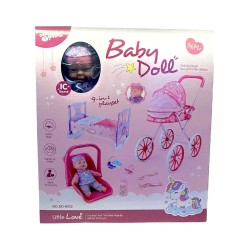 Κούκλα μωρό με πλήρες σετ φροντίδας - SO-6932 - 215621