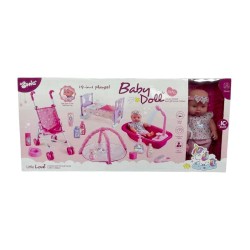 Κούκλα μωρό με πλήρες σετ φροντίδας - SO-6918 - 215623