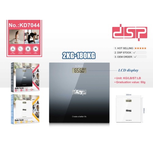Ψηφιακή ζυγαριά μπάνιου - KD7044 - DSP - 618588 - White Ψηφιακή ζυγαριά μπάνιου - KD7044 - DSP - 618588 - White
