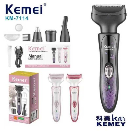 Ξυριστική μηχανή προσώπου-σώματος - 4 in 1 - KM-7114 - Kemei - Black Ξυριστική μηχανή προσώπου-σώματος - 4 in 1 - KM-7114 - Kemei - Black