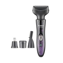 Ξυριστική μηχανή προσώπου-σώματος - 4 in 1 - KM-7114 - Kemei - Black
