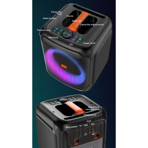 Φορητό ηχείο subwoofer με μικρόφωνο Karaoke - ZQS-8180 - 801162 Φορητό ηχείο subwoofer με μικρόφωνο Karaoke - ZQS-8180 - 801162