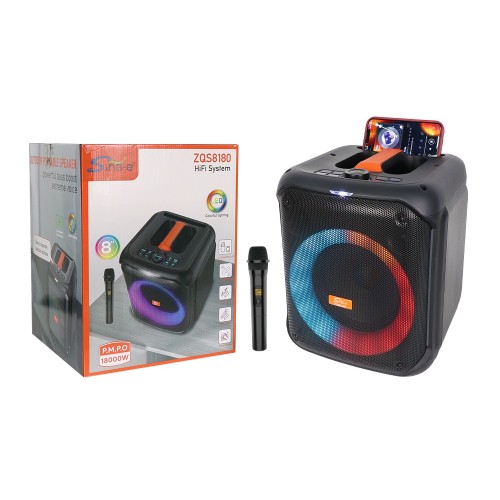 Φορητό ηχείο subwoofer με μικρόφωνο Karaoke - ZQS-8180 - 801162 Φορητό ηχείο subwoofer με μικρόφωνο Karaoke - ZQS-8180 - 801162