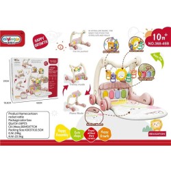 Βρεφικό γυμναστήριο & στράτα - 2in1 - 368-45B - 215344 - Pink