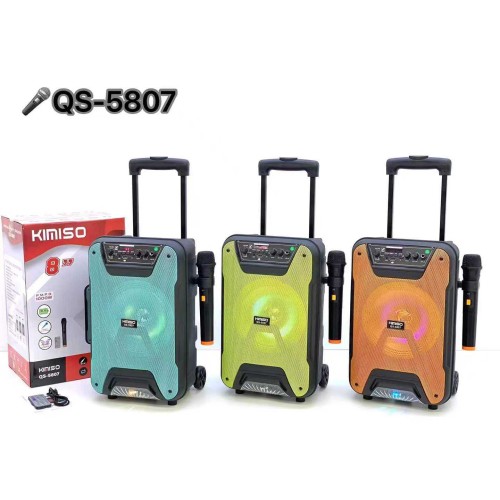 Φορητό ηχείο subwoofer με μικρόφωνο Karaoke - QS-5807 - 813072 - Green Φορητό ηχείο subwoofer με μικρόφωνο Karaoke - QS-5807 - 813072 - Green