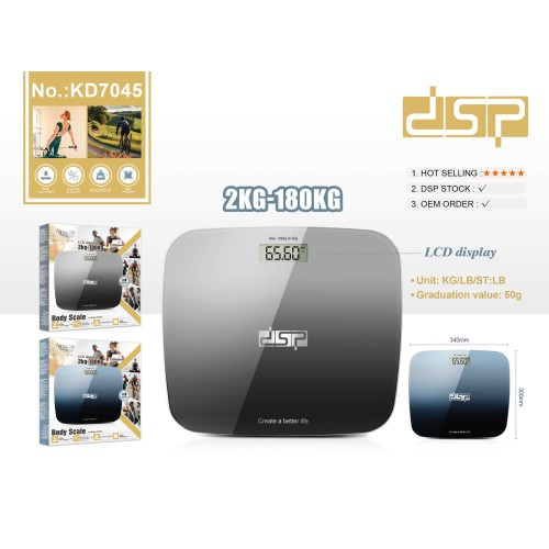 Ψηφιακή ζυγαριά μπάνιου - KD7045 - DSP - 618557 - Grey Ψηφιακή ζυγαριά μπάνιου - KD7045 - DSP - 618557 - Grey