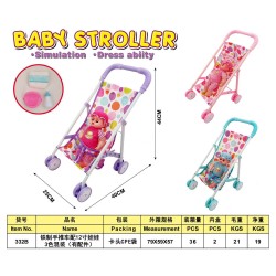 Παιδικό καροτσάκι με κούκλα - 332B - 215336