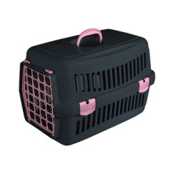 Κλουβί μεταφοράς κατοικιδίου πλαστικό - Felix - 48x32.5x32.5cm - 006118 - Black/Pink