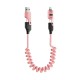 Καλώδιο φόρτισης & data σπιράλ - 4in1 - Fast Charge - X204 - 27-65W - 102048 - Pink Καλώδιο φόρτισης & data σπιράλ - 4in1 - Fast Charge - X204 - 27-65W - 102048 - Pink