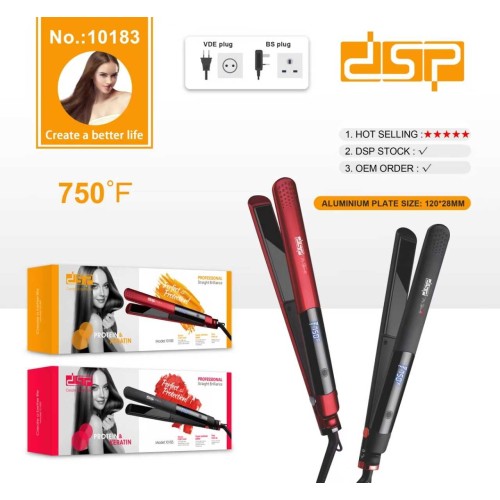 Ισιωτική μαλλιών - 50W - DSP - 10183 - 564346 - Red Ισιωτική μαλλιών - 50W - DSP - 10183 - 564346 - Red
