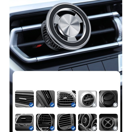 Μαγνητική βάση στήριξης smartphone αυτοκινήτου - G299 - 813478 - Silver