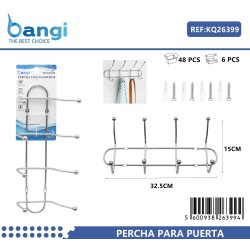 Μεταλλική επιτοίχια κρεμάστρα 4 θέσεων - 26399