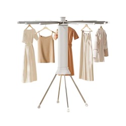 Πτυσσόμενη κρεμάστρα δαπέδου & απλώστρα ρούχων τροχήλατη - 12001-1 - 114258