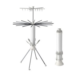 Πτυσσόμενη κρεμάστρα δαπέδου & απλώστρα ρούχων τροχήλατη - 12004-3 - 114289