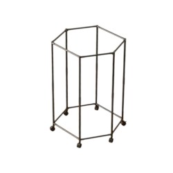 Τροχήλατη κρεμάστρα δαπέδου εξάγωνη - YH9913-1 - 114319 - Black