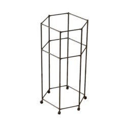 Τροχήλατη κρεμάστρα δαπέδου εξάγωνη 2 επιπέδων - YH9913-2 - 114326 - Black