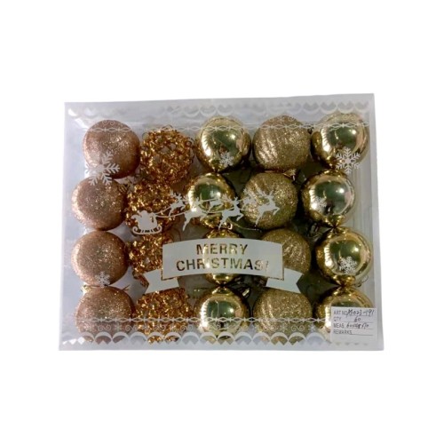 Σετ Χριστουγεννιάτικες μπάλες - 6cm - 20pcs - 231917