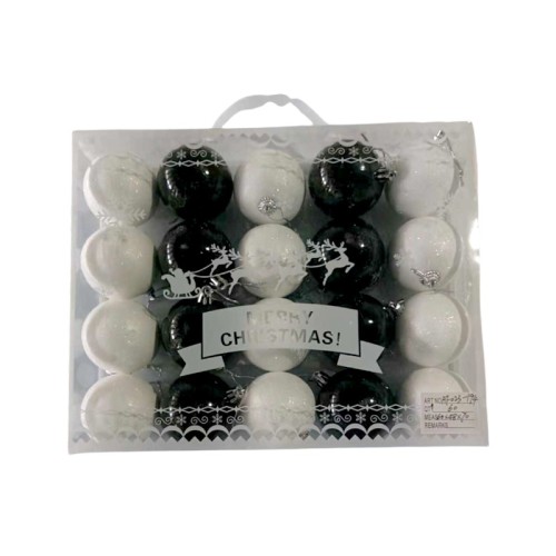 Σετ Χριστουγεννιάτικες μπάλες - 6cm - 20pcs - 231948