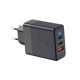 Αντάπτορας φόρτισης Fast Charge με 3 θύρες USB-A & Type-C - 120W - CX-180B - 271801 - Black Αντάπτορας φόρτισης Fast Charge με 3 θύρες USB-A & Type-C - 120W - CX-180B - 271801 - Black