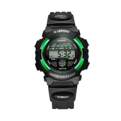 Ψηφιακό ρολόι χειρός - LS116 - Lasika - 817407 - Black/Green Ψηφιακό ρολόι χειρός - LS116 - Lasika - 817407 - Black/Green