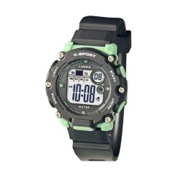 Ψηφιακό ρολόι χειρός - LS156 - Lasika - 817445 - Black/Green Ψηφιακό ρολόι χειρός - LS156 - Lasika - 817445 - Black/Green