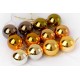Σετ Χριστουγεννιάτικες μπάλες - 8cm - 12pcs - 326048 - Gold