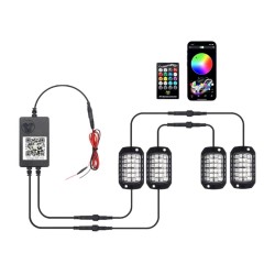 Σετ διακοσμητικά φώτα πλαισίου αυτοκινήτου LED με τηλεχειρισμό - 1112110/R04 - 110852