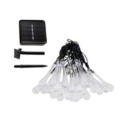 Ηλιακή γιρλάντα φωτισμού LED - Σταγόνα - 5m+1m - 20D - 152813 - RGB