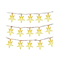 Ηλιακή γιρλάντα φωτισμού LED - Αστέρι - 5m+1m - 20D - 152851 - Warm White