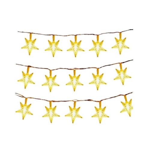 Ηλιακή γιρλάντα φωτισμού LED - Αστέρι - 5m+1m - 20D - 152851 - Warm White