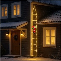 Χριστουγεννιάτικη φωτεινή σκάλα με Άγιο Βασίλη - 153063