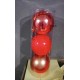 Σετ Χριστουγεννιάτικες μπάλες - 12cm - 3pcs - 326123 - Red