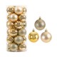 Σετ Χριστουγεννιάτικες μπάλες - 10cm - 20pcs - 326017 - Gold