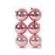 Σετ Χριστουγεννιάτικες μπάλες - 10cm - 6pcs - 326024 - Pink