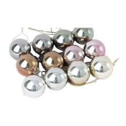Σετ Χριστουγεννιάτικες μπάλες - 8cm - 12pcs - 326048 - Silver
