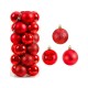 Σετ Χριστουγεννιάτικες μπάλες - 8cm - 24pcs - 326109 - Red