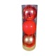 Σετ Χριστουγεννιάτικες μπάλες - 15cm - 3pcs - 326130 - Red