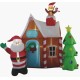 Φουσκωτό διακοσμητικό Σπιτάκι Άγιου Βασίλη με φωτισμό - 1.8m - 817230